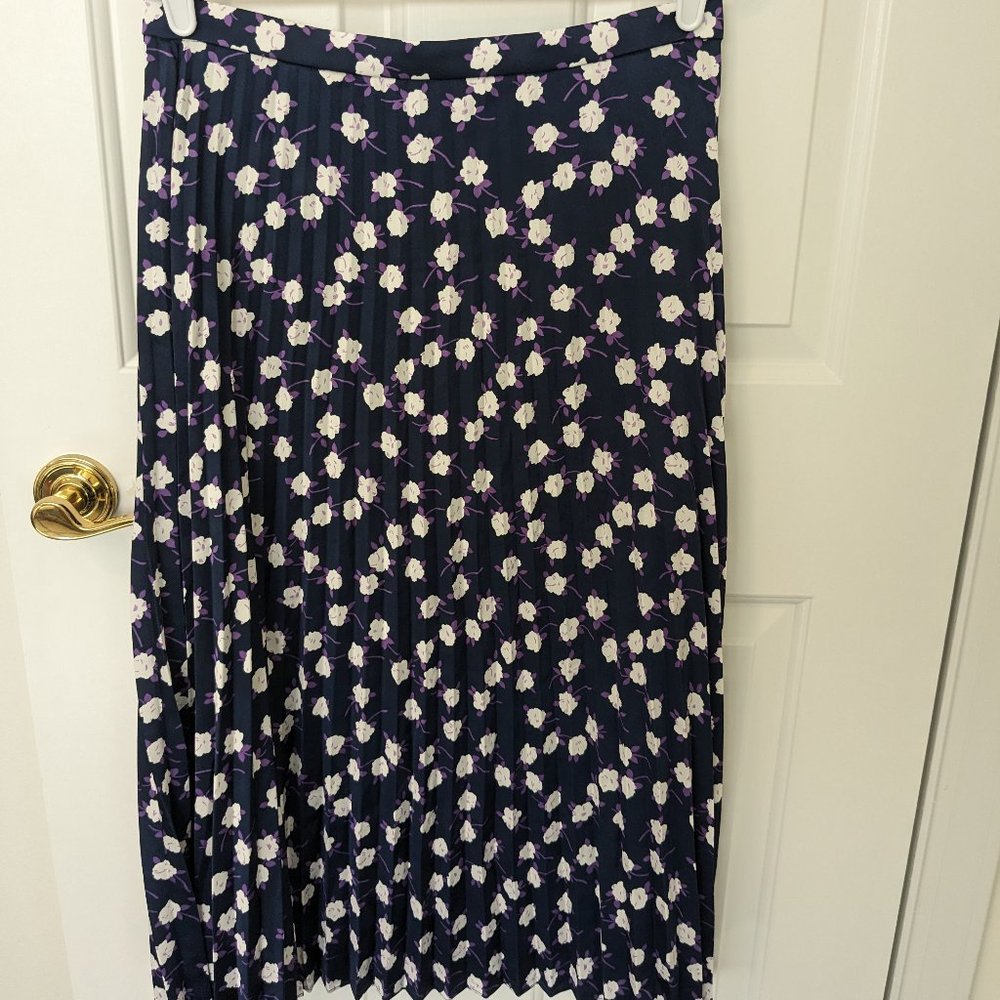 NWOT J.Crew Floral Pleated Skirt 6